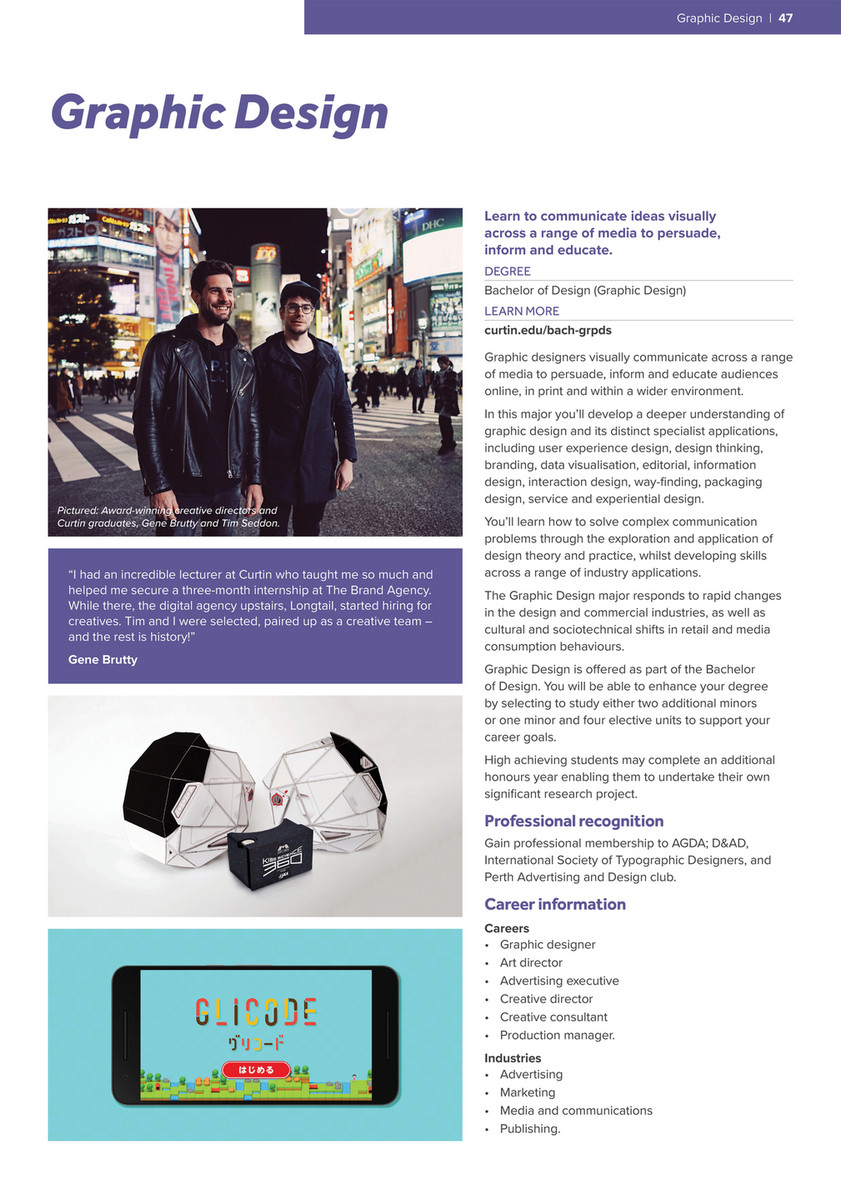Curtin University - Humanities_UG Guide 2022 - Page 48-49 curtin-university-humanities-ug-guide-2022-page-48-49