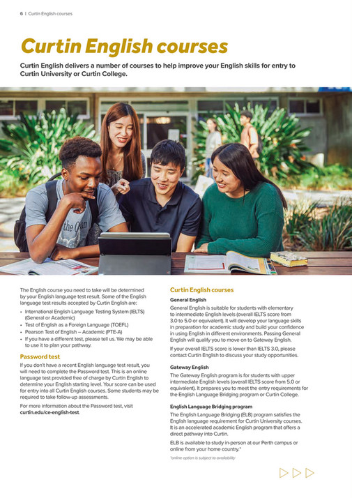 Curtin University - Curtin English Guide - Page 8-9