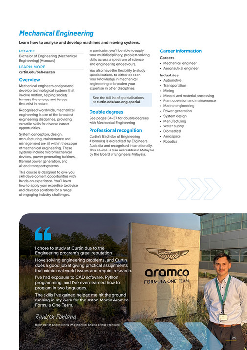 Curtin University Engineering UG Guide 2026 Page 3031