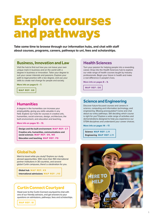 Curtin University - Open Day Program - Page 1