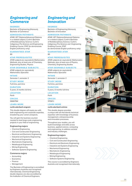 Curtin University - Engineering UG Guide 2027 - Page 38-39